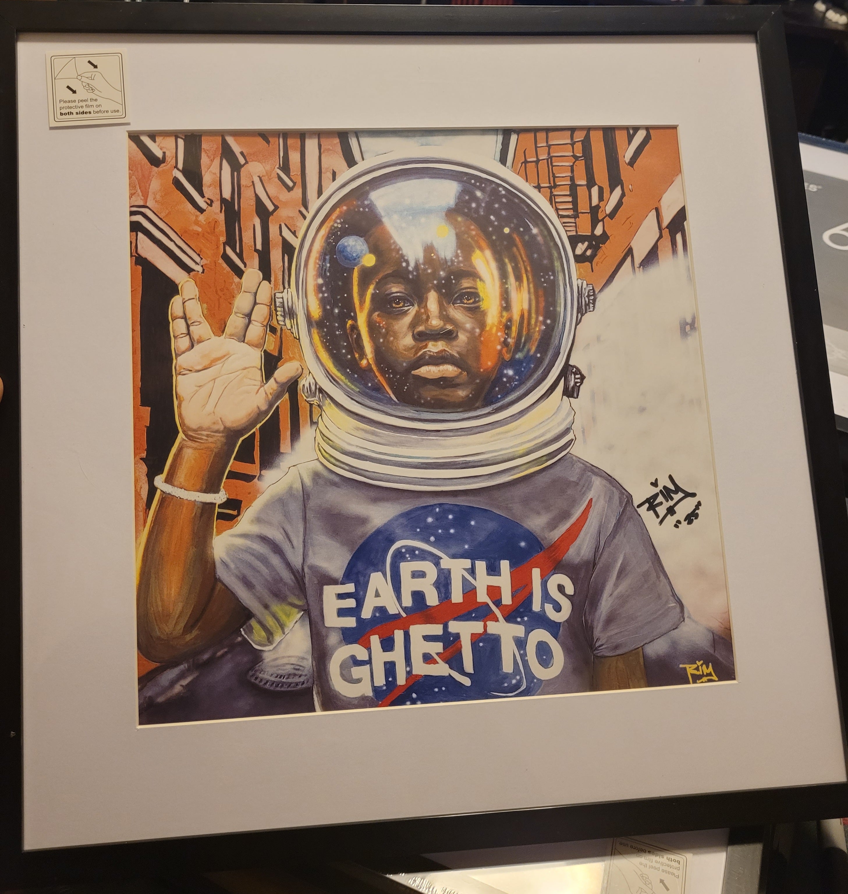 Earth is ghetto Framed print
