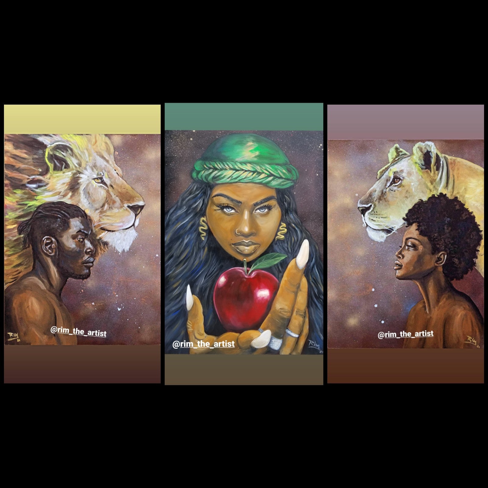 Adam, Eve and temptation(set)